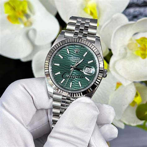 rolex datejust green motif|new rolex datejust price guide.